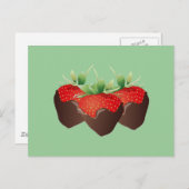 Chocolade-aardbei Briefkaart (Voorkant / Achterkant)