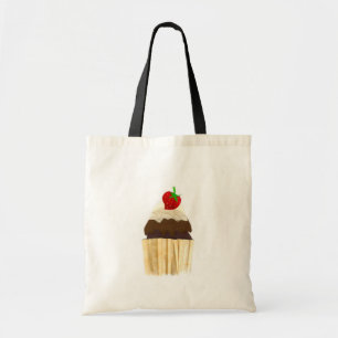 Chocolade Aardbei Cup Cake Canvas tas
