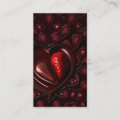 Chocolade aardbei hart visitekaartje (Voorkant)