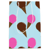 Chocolade & Aardbei Ice Cream Party Gift Bag Medium Cadeauzakje (Voorkant)