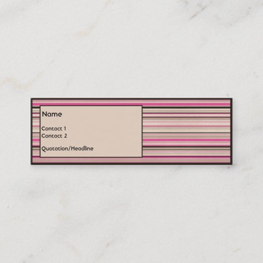 Chocolade-aardbei Mini Visitekaartje (Voorkant)