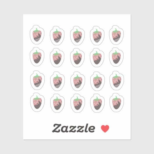Chocolade Aardbei Planner Sticker (Vel)