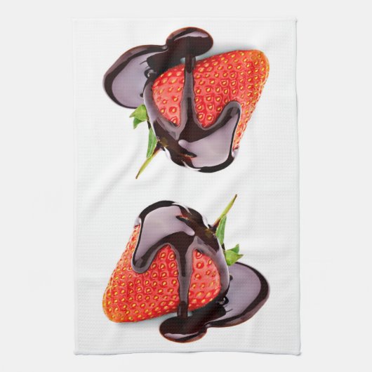Chocolade-aardbei Theedoek (Verticaal)