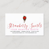 chocolade aardbei zwaait visitekaartje (Achterkant)