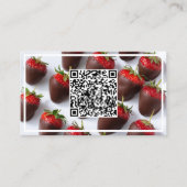 Chocolade Aardbeien Custom QR Visitekaartje (Voorkant)