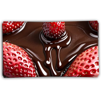 chocolade aardbeien klantenkaartje