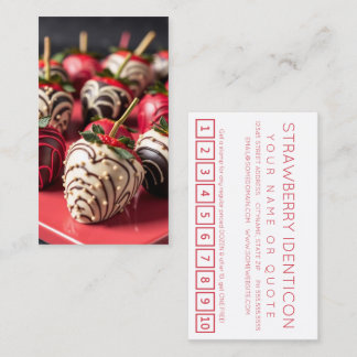 Chocolade Aardbeien loyaliteitskaart Klantenkaartje