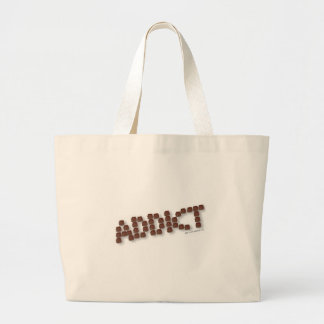 Chocolade Addicate Cute Snoep Slogan Design Grote Tote Bag