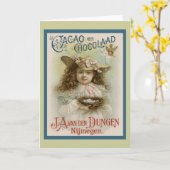 chocolade Adverteren Kaart (Gele Bloem)