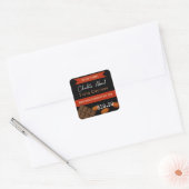 Chocolade Almond Torta Caprese Square Sticker (Envelop)