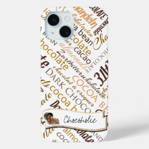 Chocolade, amandelen en Dark Chocolate Text Design