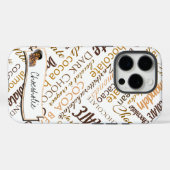Chocolade, amandelen en Dark Chocolate Text Design Case-Mate iPhone Case (Achterkant (horizontaal))