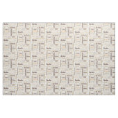 Chocolade, amandelen en Dark Chocolate Text Design Stof (Fat Quarter)