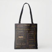 Chocolade, amandelen en Dark Chocolate Text Design Tote Bag (Voorkant)