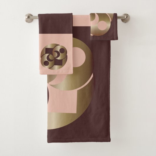 Chocolade and Gold Planets Moon Bad Handdoek (Insitu)
