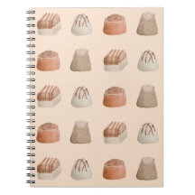 Chocolade Aquarelpatroon Notitieboek