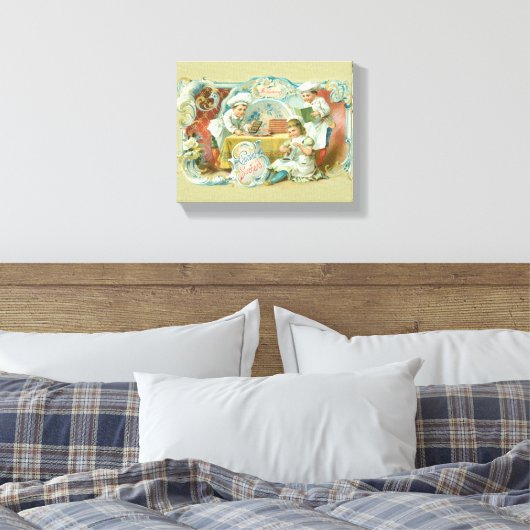 Chocolade Bakers Antiek Canvas Afdruk (Insitu (Slaapkamer))