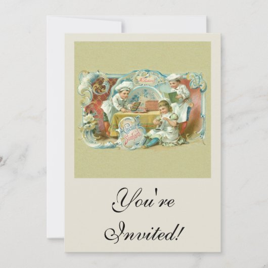 Chocolade Bakers Antiek Kaart (Voorkant)