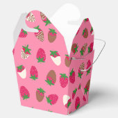 Chocolade bedekte aardbeien Favor / Treat Box Bedankdoosjes (Geopend)