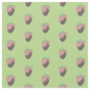 Chocolade bedekte aardbeien gedoopt groen stof