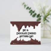 Chocolade bedekte alles dag briefkaart (Staand voorkant)