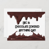 Chocolade bedekte alles dag briefkaart (Voorkant / Achterkant)