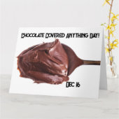 Chocolade bedekte alles-dag kaart (Gele Bloem)