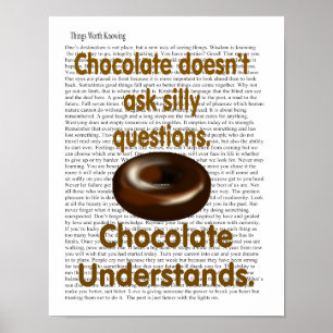 Chocolade begrijpt poster
