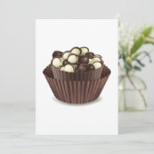 Chocolade Beker Uitnodigingen (Staand voorkant)