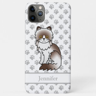 Chocolade Bi-Kleur Perzische Mopshond Cute Cartoon iPhone 11 Pro Max Hoesje