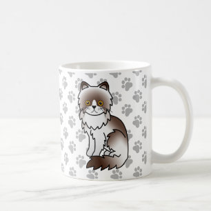 Chocolade Bi-Kleur Perzische Mopshond Cute Cartoon Koffiemok