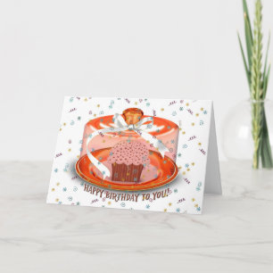 Chocolade Birthday Cupcake Kaart