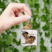 Chocolade Bits en Almonds Close-up foto Sleutelhanger (Hand)