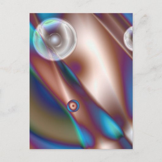 Chocolade blauw briefkaart (Voorkant)