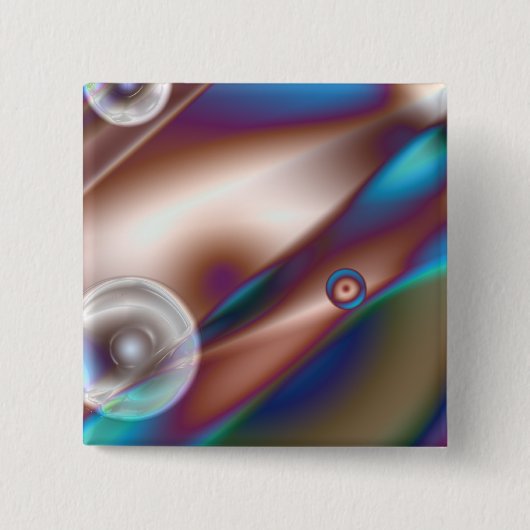 Chocolade blauw vierkante button 5,1 cm (Voorkant)