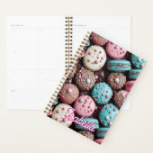  chocolade, blauwe en roze macaron planner (Display)