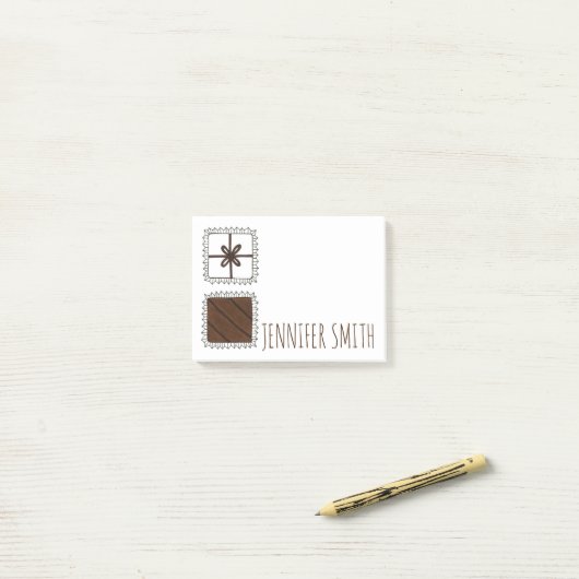 Chocolade Bon Snoep Chocofolic Post Post-it® Notes (Op bureau)