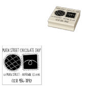 Chocolade Bon Snoep Winkeladres Chocolatier Rubberstempel (Gestempeld)