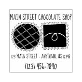 Chocolade Bon Snoep Winkeladres Chocolatier Rubberstempel (Afrduk)