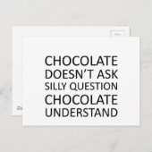 chocolade briefkaart (Voorkant / Achterkant)