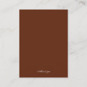 Chocolade Brown & Beige Guest Reference Kaarten (Achterkant)