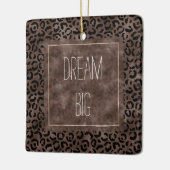 Chocolade Brown Black leopard Print Keramisch Ornament (Links)