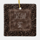 Chocolade Brown Black leopard Print Keramisch Ornament (Voorkant)