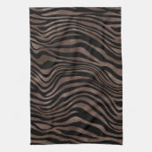 Chocolade Brown Black Zebra Print      Theedoek (Verticaal)