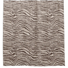 Chocolade Brown Cream Blush Zebra Glitter         Douchegordijn