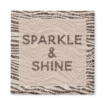 Chocolade Brown Cream Blush Zebra Glitter Dream