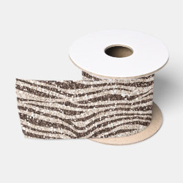 Chocolade Brown Cream Blush Zebra Glitter Lint