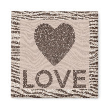 Chocolade Brown Cream Blush Zebra Glitter Love