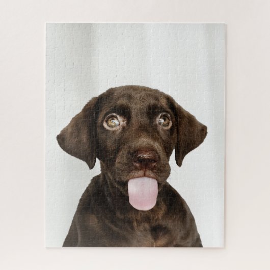 Chocolade Brown Lab Puppy Legpuzzel (Verticaal)