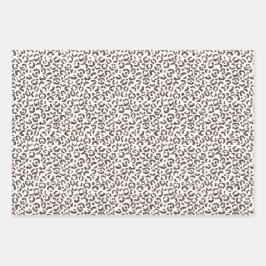 Chocolade Brown Leopard Glitter       Inpakpapier Vel